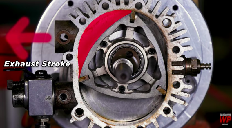 Illustration for article titled Watch A Wankel Rotary Engine’s Beautiful Explosions Through A Transparent Housing